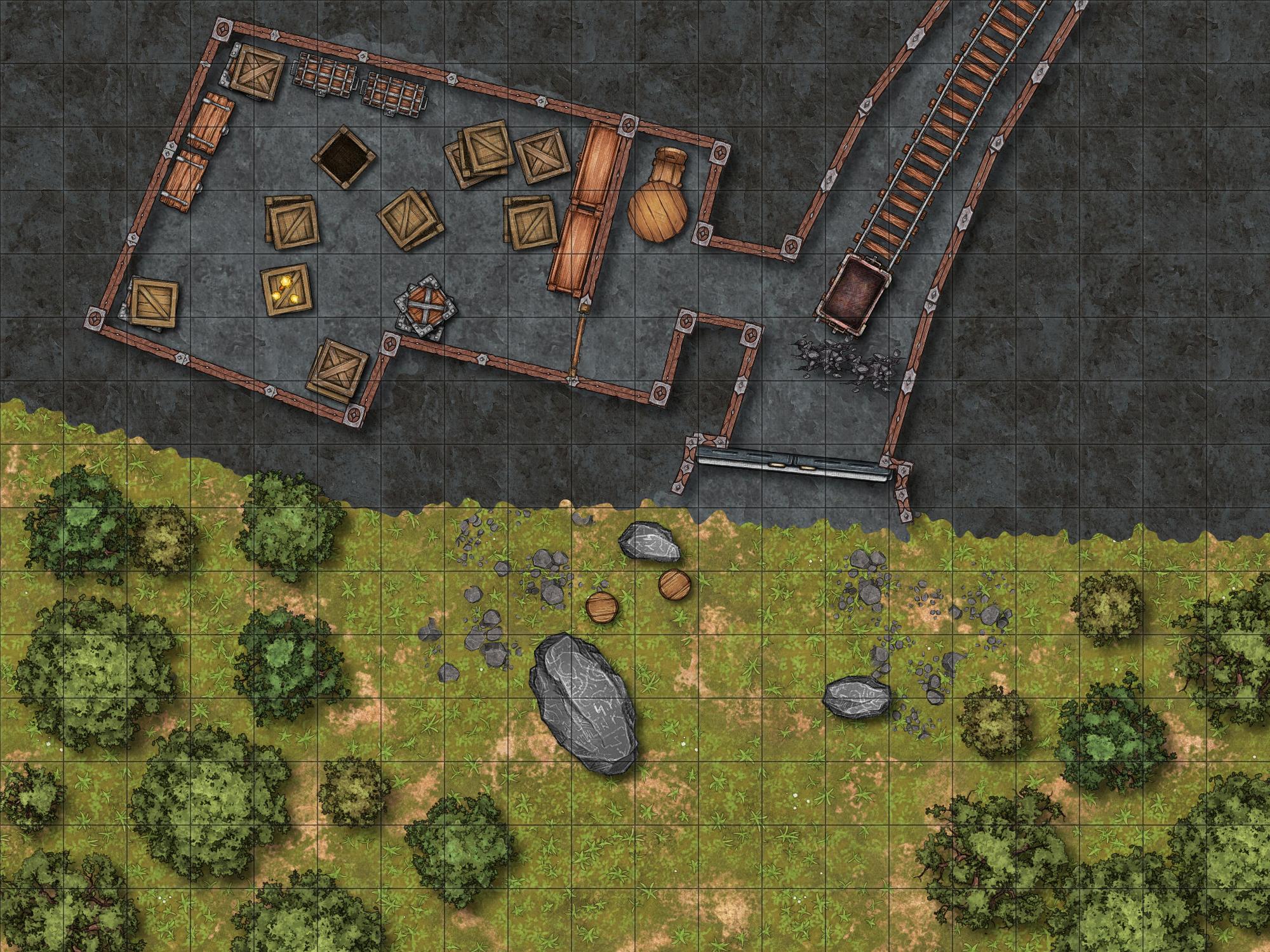 Original mine-approach encounter map.