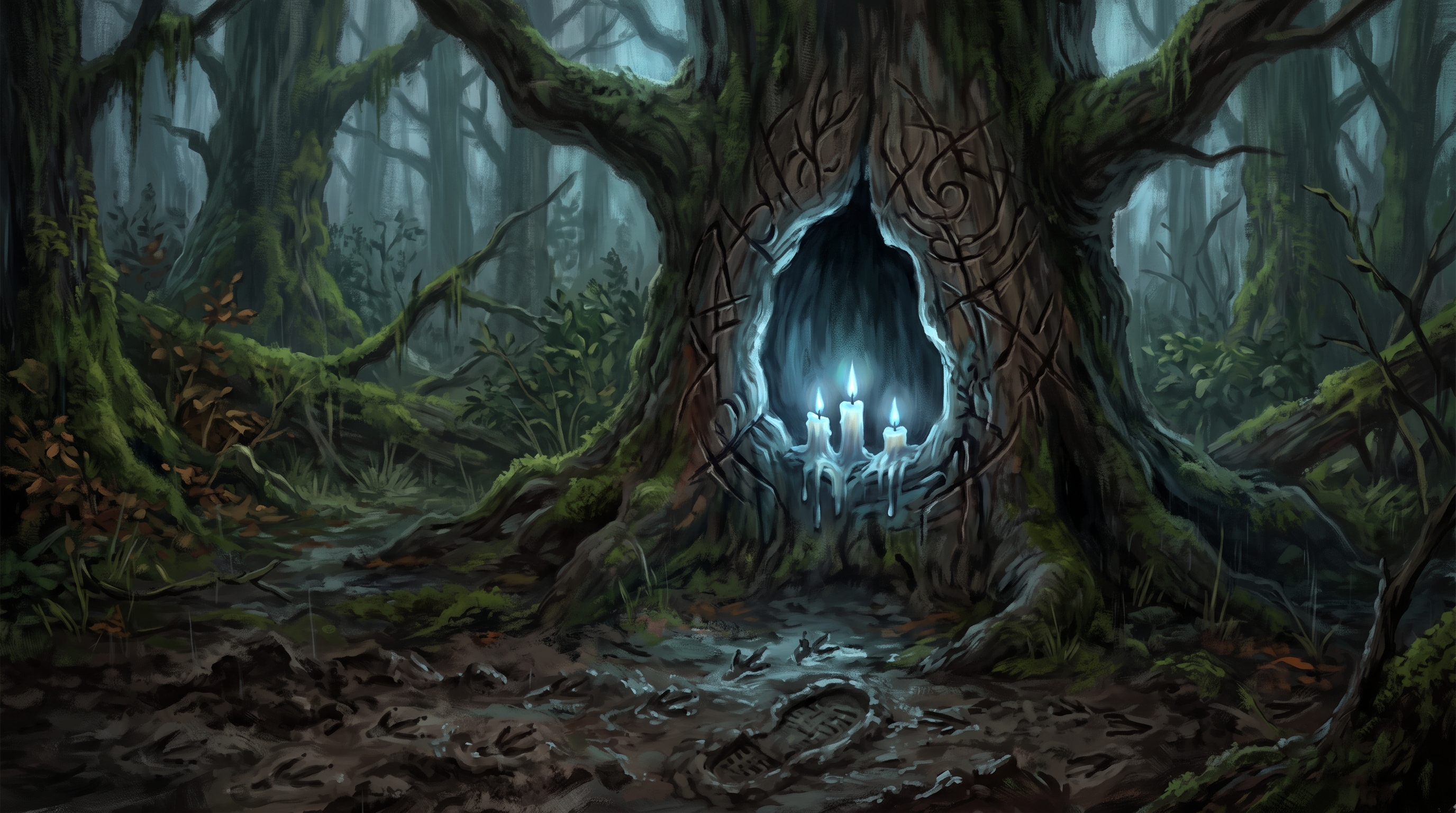 A strange candle tree from the Waxen Hollow sourcebook.